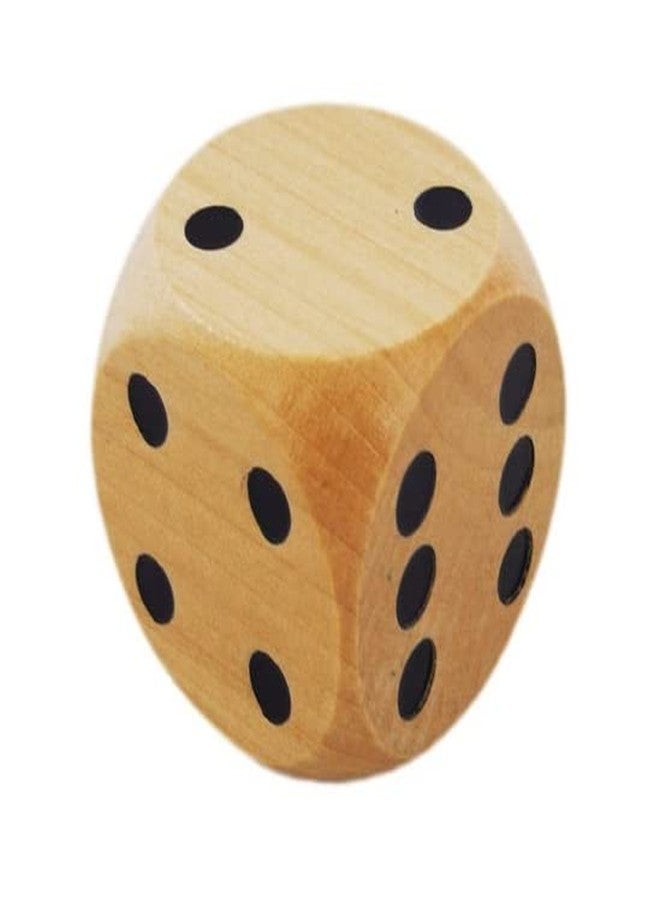 موريل مجموعة موريل من قطعتين من النرد الخشبي الكبير 2.5 سم بنقاط سوداء - مثالية لألعاب السلم والثعبان، لودو، جينغا، حفلات الحانات، النزهات، الأعمال، وإكسسوارات ألعاب الطاولة - Image 3